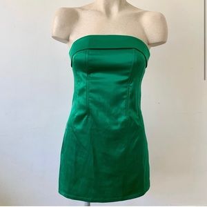 Green mini dress